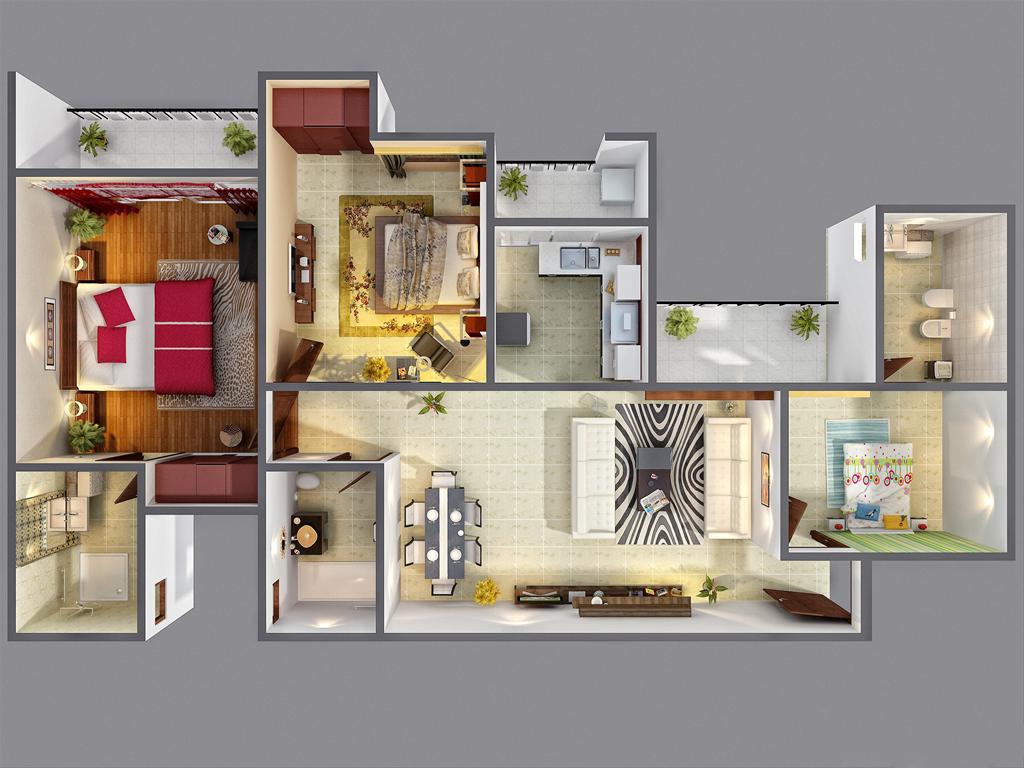 3D floor plans